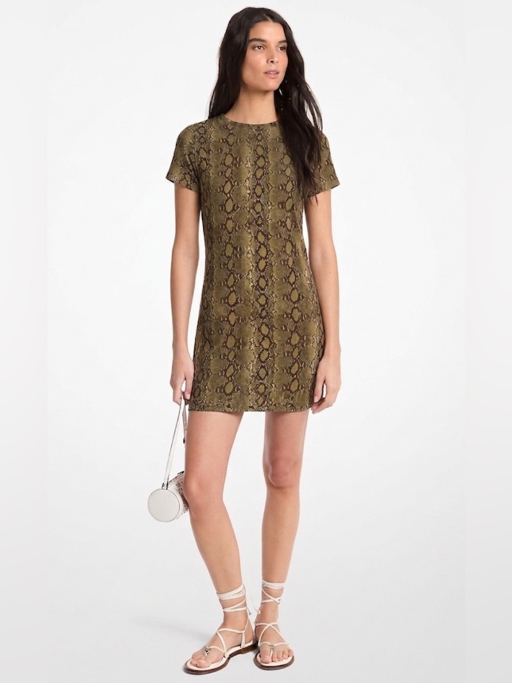 NWT Michael Kors Snakeprint T Shirt Mini Dress Size M